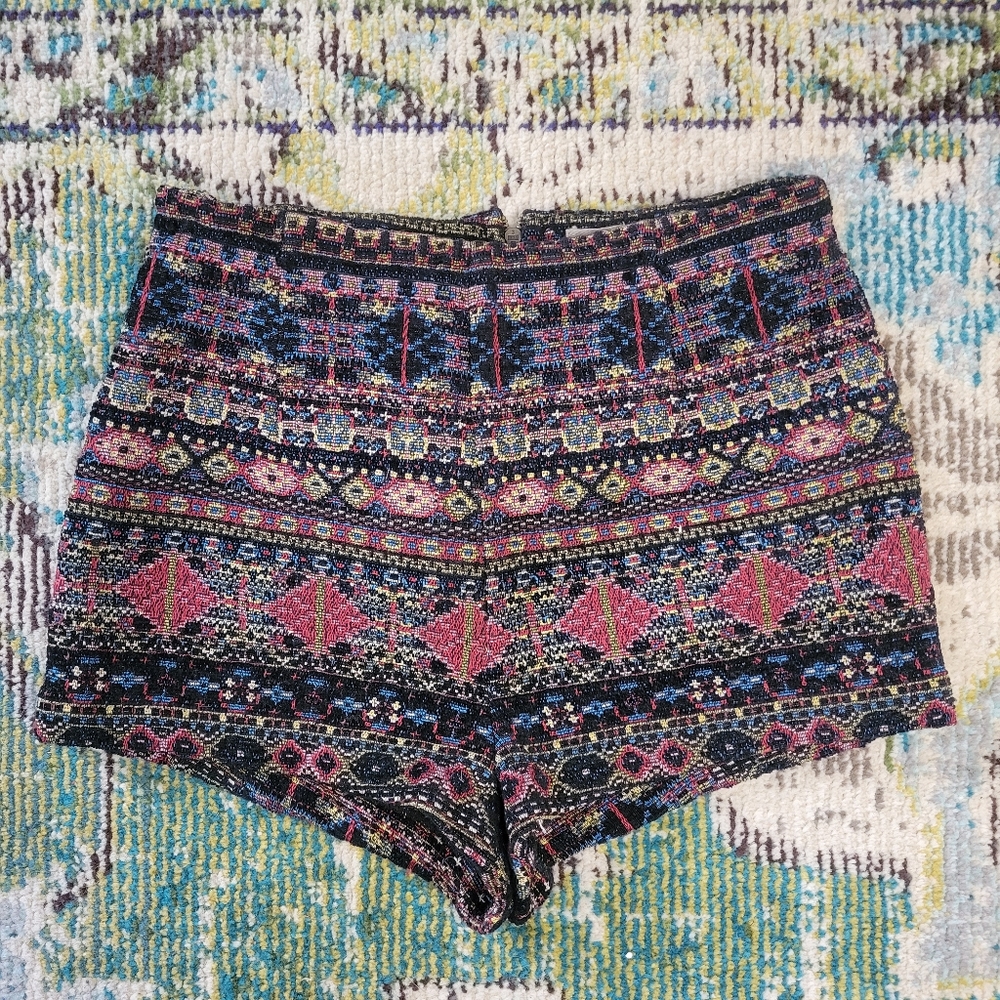 Tweed high-rise shorts